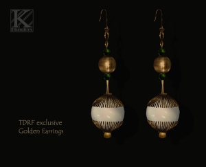 (Kunglers) TDRF #038 earrings golden
