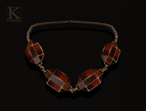 (Kunglers Extra) Vivienne necklace - vendor copper-garnet