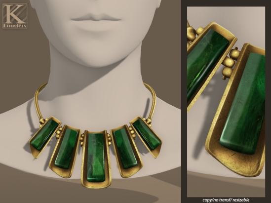 (Kunglers Extra) Triss necklace - Emerald