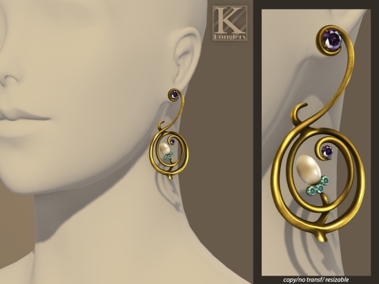 (Kunglers) Tamires earrings - vendor golden