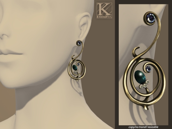 (Kunglers) Tamires earrings - vendor silver